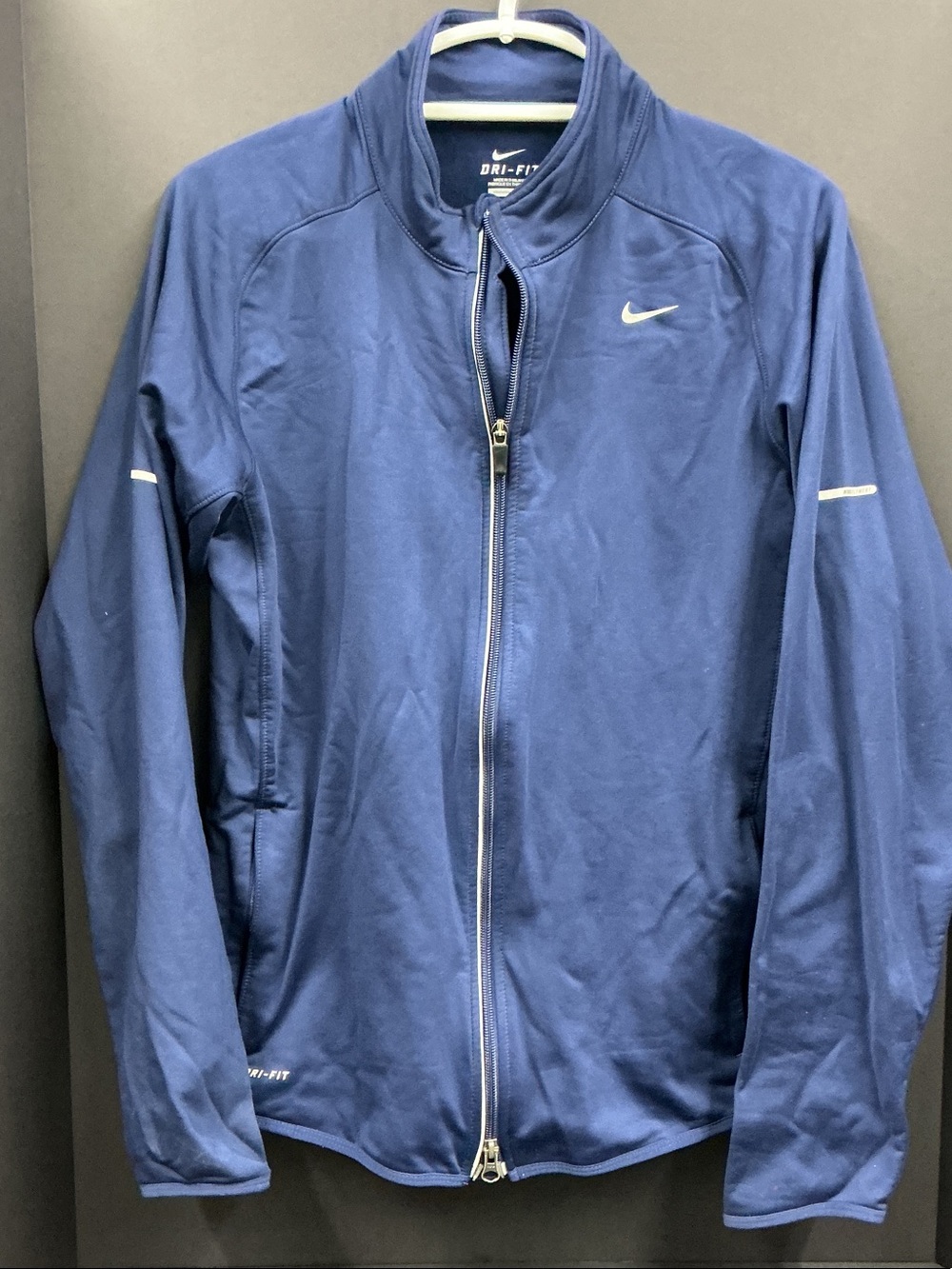 Nike Men's Blue Dri-FIT Full-Zip Performance Jacket